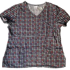 Scrub Star Women’s Short Sleeve Nurse Blouse Size M, Black & Blue